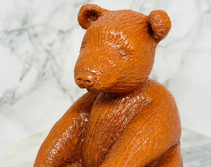 Pottery Bear Sculpture, Ceramic Animal, Handmade Ceramics, Wildlife Art, Sussex Ceramics UK, Kiln Fired Clay, Home Decor, Ornament, Bears.