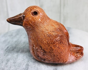 Wren Ceramic Bird, Handmade Pottery Bird, Ceramic Garden Birds, Home Decor,  Ornament, Home Interior, Kiln Fired Clay, Sussex Ceramics UK