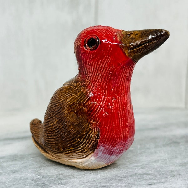 Christmas Robin Bird, Happy Bird, Gift For Him, Clay, Love Birds, Pottery, Remember Robin, Fun Gifts, Home Decoration, Handmade Ceramics.