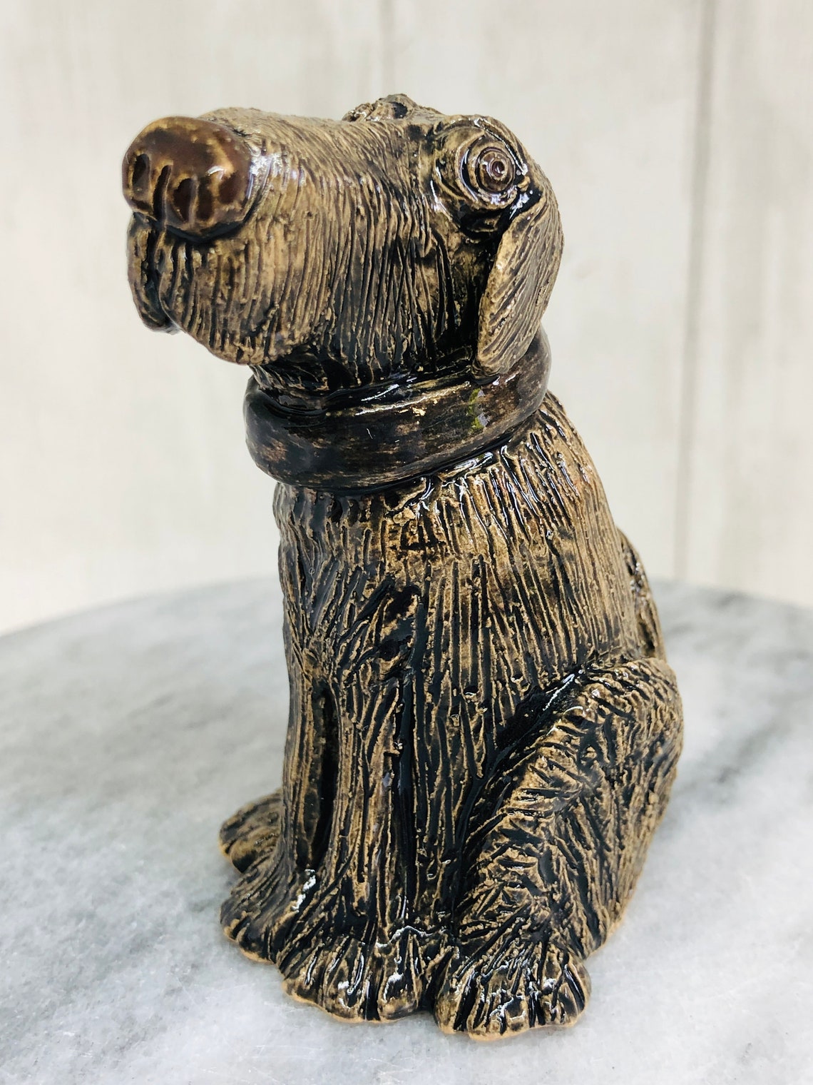 Süßer Schwarzer Keramik Hund Ornament Love Dogs Haustier | Etsy