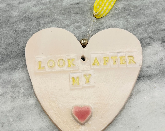Handmade Ceramic Heart Ornament: Sussex Pottery Decor