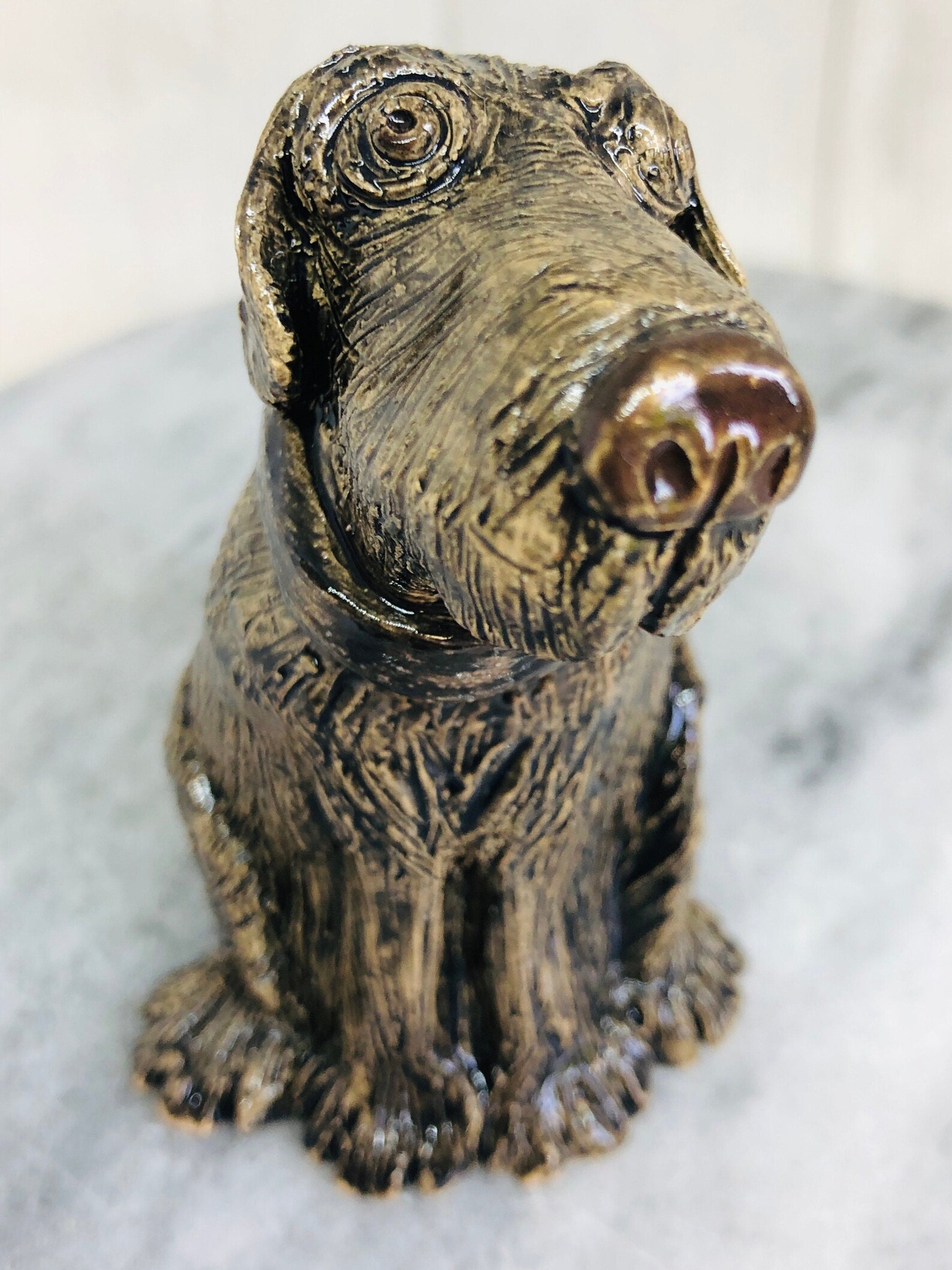 Cute Black Pottery Dog Ornament Love Dogs Pet Pottery Etsy