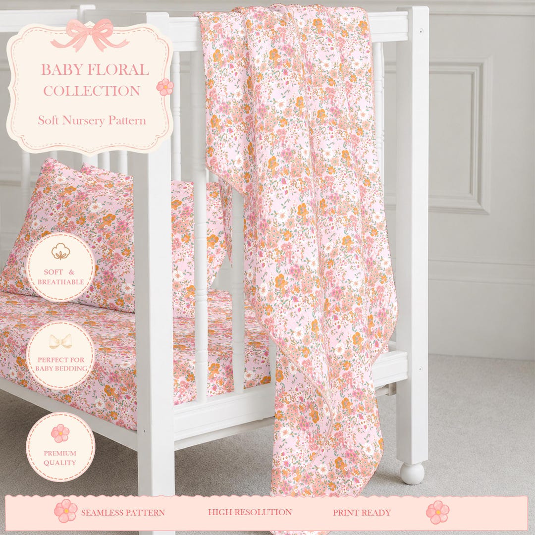 Vintage Rose Seamless Pattern: Pink Floral Fabric Design (PNG Digital ...