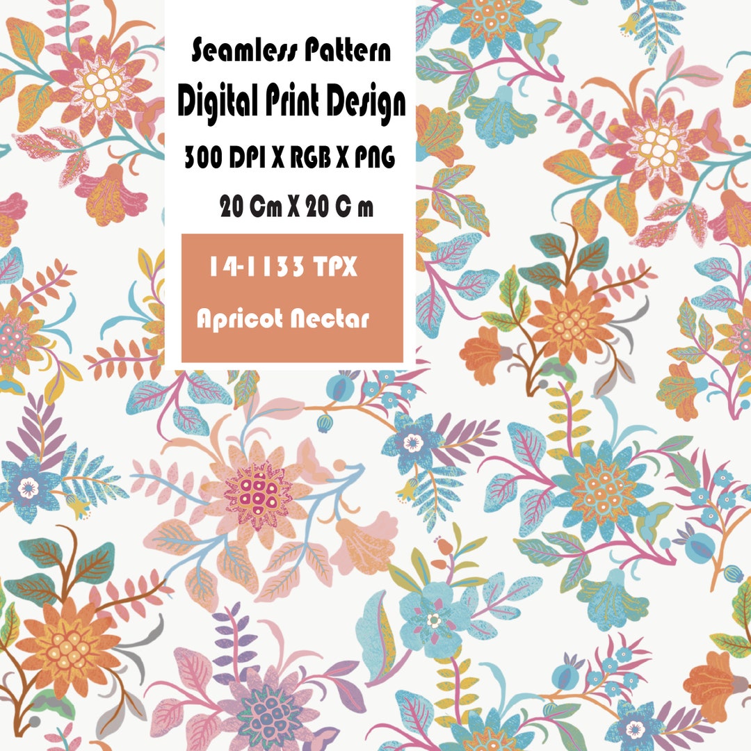 Floral Repeating Pattern, Wildflower Digital Design, Cute Flowers for ...
