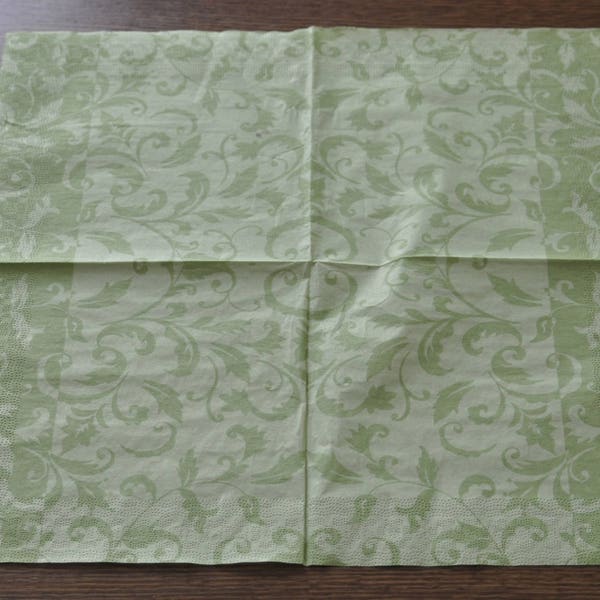 serviette baroque verte