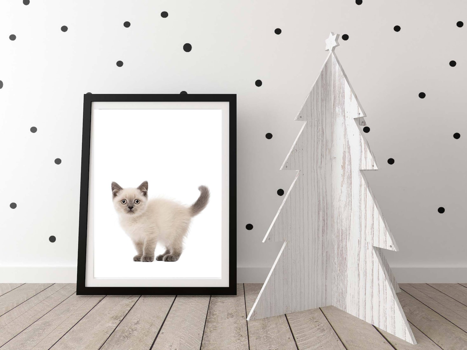 Siamese Kitten for Nursery, Quick Baby Shower Gift, Funny Little Kitten Print, Kitten for Baby