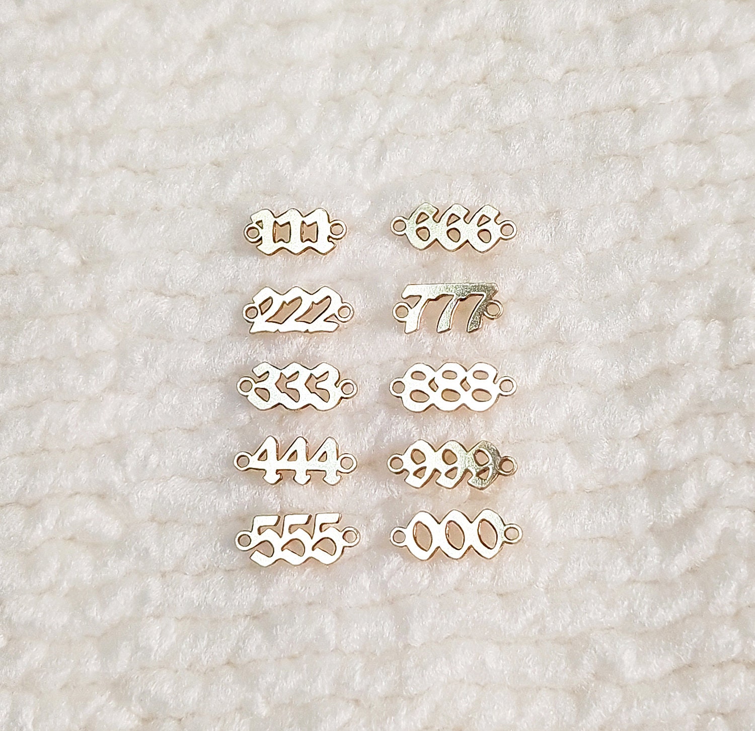 『Tiny Angele』 Tiny Angel Number Connector 24ga • Dainty Charm • Minimalist