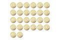 GF6RDLET24GAH2 Gold Filled (14KGF) /925 Silver 6mm 2 Holes Round Disc With (A - Z) For Bracelet Necklace Making Findings Jewelry Accessories product logo