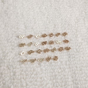 BP07R2 Ballpark Weiner Letter (A-Z) Connector 24ga 6.9 x 4.6mm Gold Filled (14KGF) DIY Jewelry Accessories ALPHABET For Bracelet Necklace