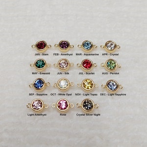 GF6R2CZ 6mm Bezel Connector With European Crystal Birthstone Gold Filled (14KGF) Jewelry Findings