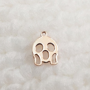 EMO6M7 Gold Filled (14KGF) 6MM Emoji Screaming Face Charm 20ga For Bracelet Necklace DIY Jewelry Findings Accessories