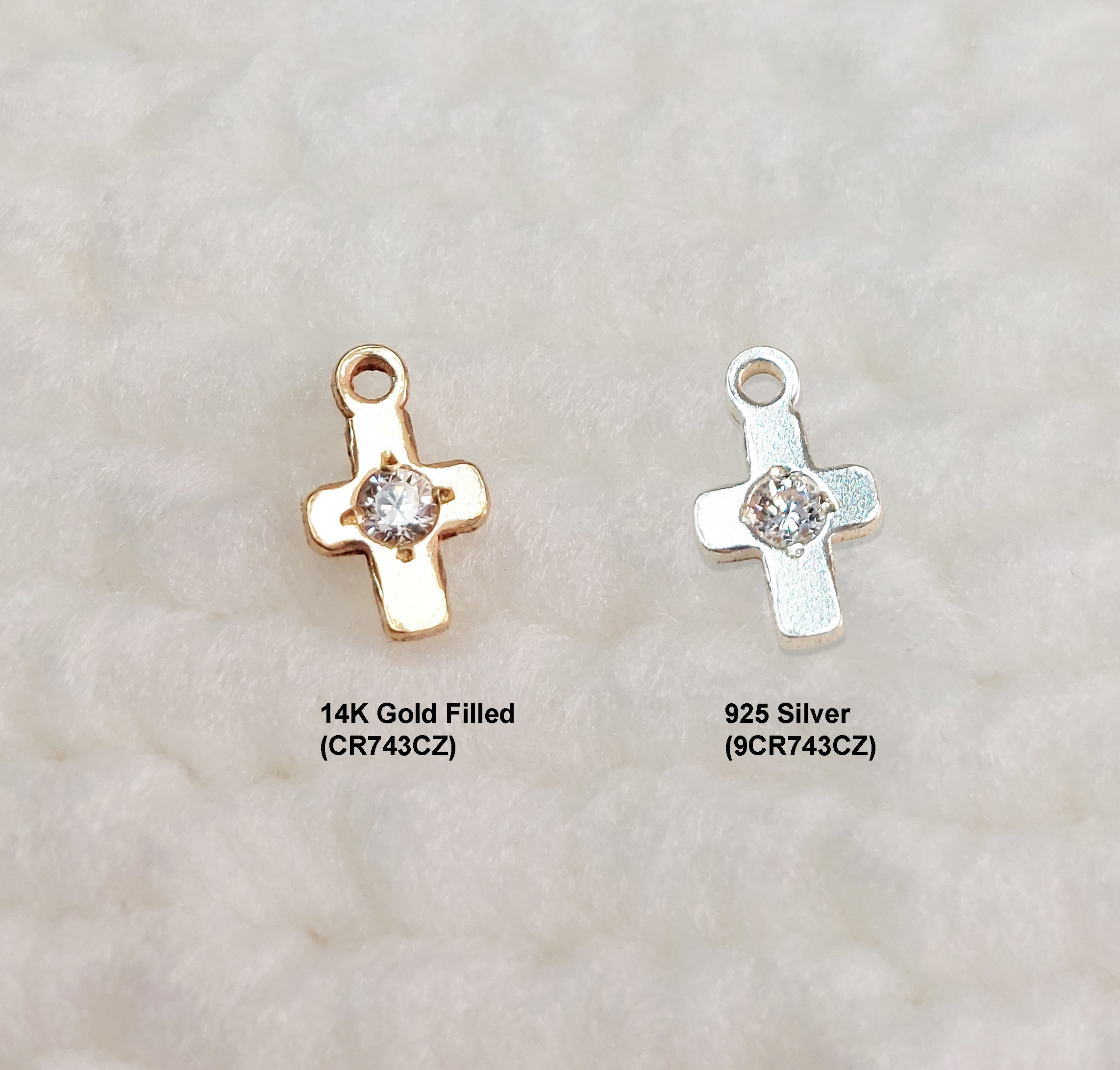 Dainty Cross Charms, Micro Pave Mini Cross, Religious Jewelry,14K Gold  Filled Cross Charm Add on Pendant N-409