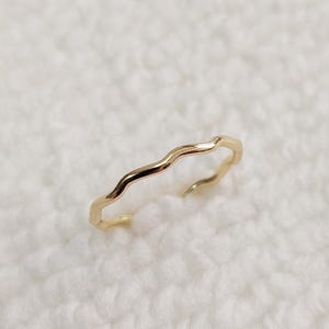 GFR1265W-GFR1269W Gold Filled (14KGF) 1.27mm Wire Ripple Stacking Ring, Squiggle Ring, Wave Ring 16ga Size 5-9 Jewelry Accessories Wholesale