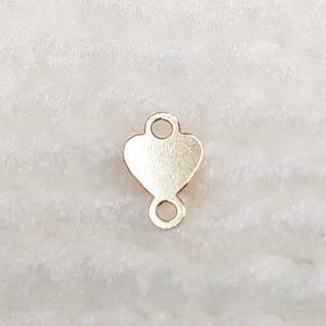 HA05R2 Gold Filled(14KGF) 7.3x5mm Heart Connector with 2 ring For Bracelet Necklace Making Findings Jewelry Handmade Accessories