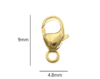 GF1821 Gold Filled (14KGF) 4.8 x 9mm Trigger Clasp With Open Ring For Bracelet Necklace Components Findings Jewelry Accessories