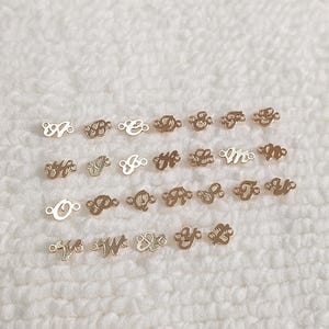BP07R2 Ballpark Weiner Letter (A-Z) Connector 24ga 6.9 x 4.6mm Gold Filled (14KGF) DIY Jewelry Accessories ALPHABET For Bracelet Necklace