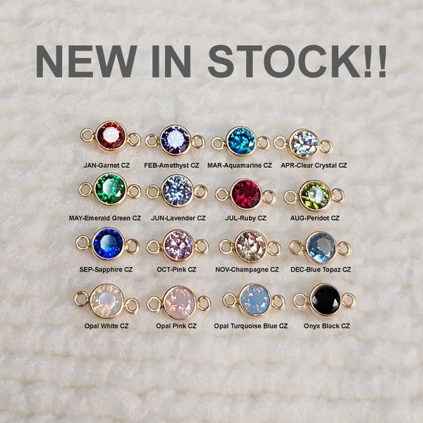 4mm Connector With Cubic Zirconia • Dainty Charm • Minimalist • Gold Filled (14KGF) Jewelry Findings • Wholesale • GF4BZ15R2CZ / 94BZ15R2CZ