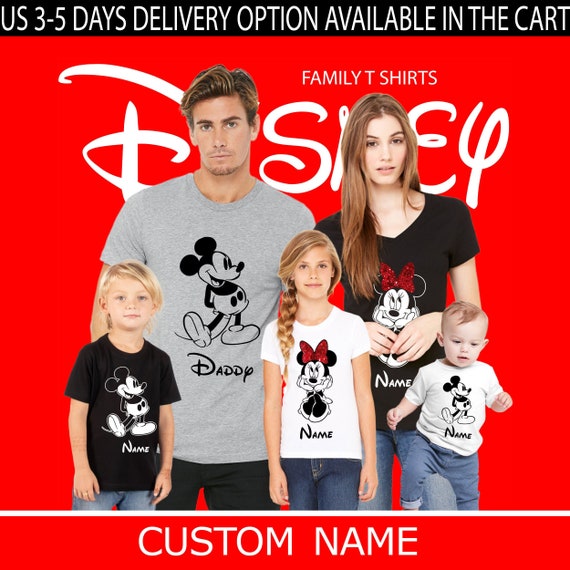 red disney family shirts