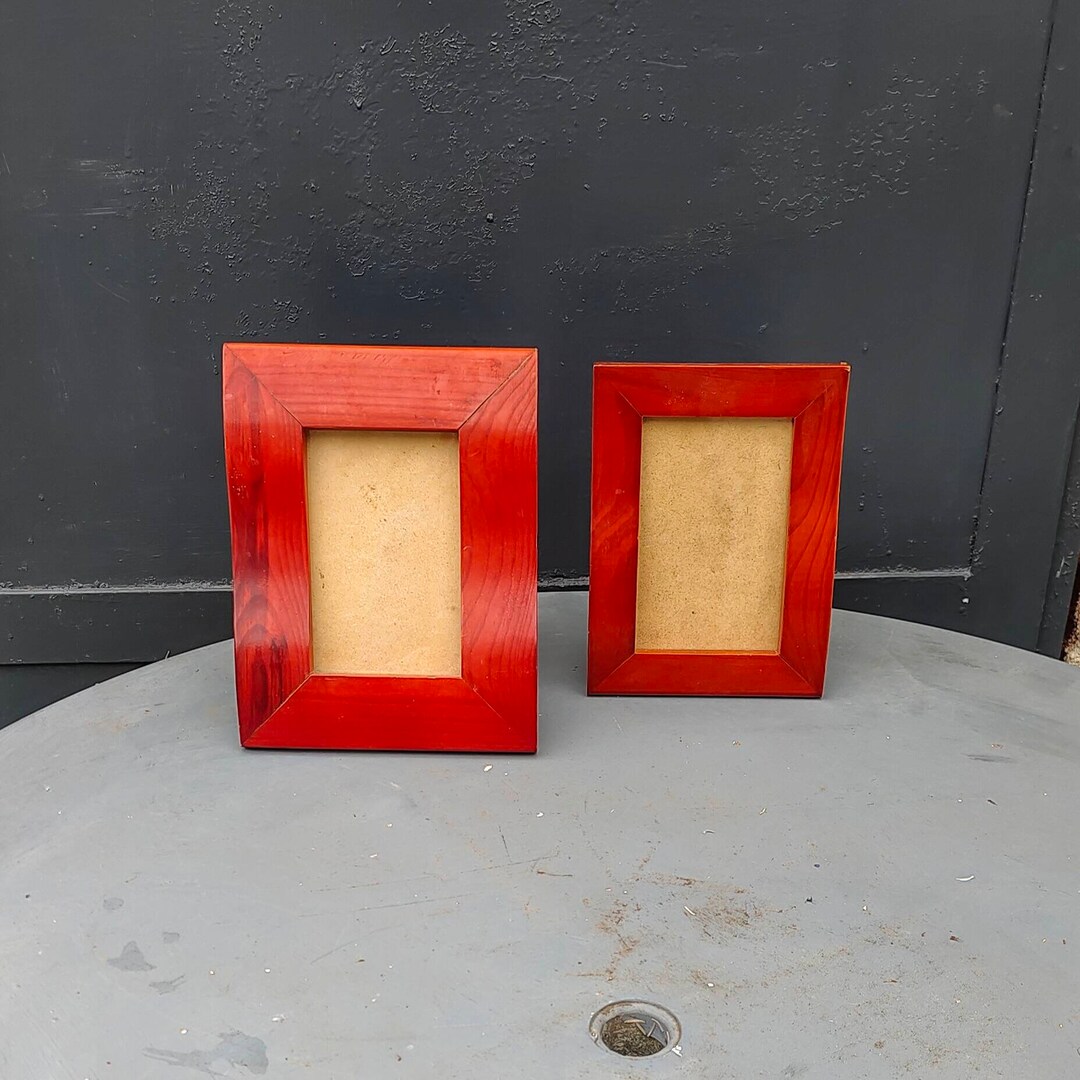 Vintage Wooden Photo Frames Portrait Picture Frames Etsy