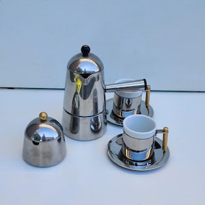 Coffee maker set Lavazza Carmencita  moka pot  with  2 cups and  sugar pot