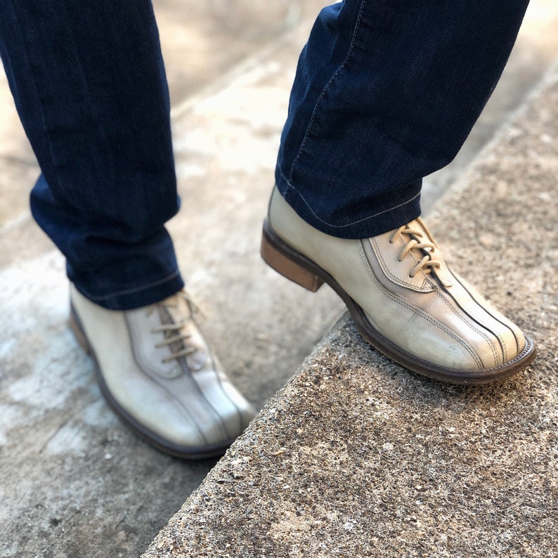 Vintage Vero Cuoio Mens Shoes Italian Leather Ankle Boots Etsy