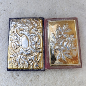 Vintage alphabet notebook with silver cover