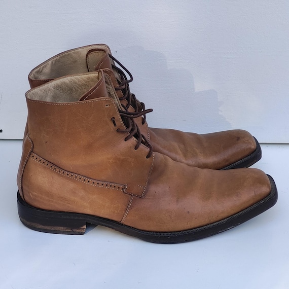 Vero Cuoio Ankle Boots Men Italian Leather Shoes EU -44, US