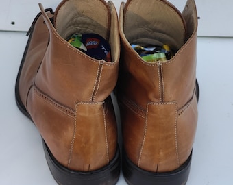 ?VERO CUOIO ?MEN ?ANKLE BOOTS BROWN  LEATHER MADE IN ITALY ?? SIZE 45 Vero Cuoio Ankle Boots Men Italian Leather Shoes EU -44, US  main image 3