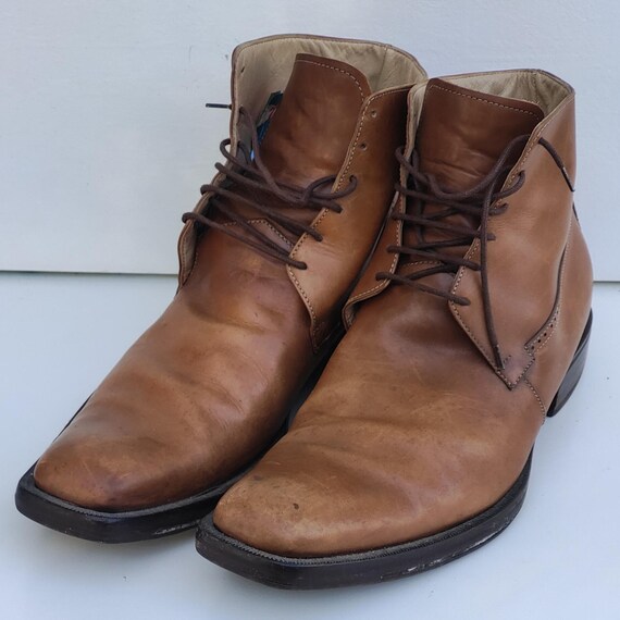 Vero Cuoio Ankle Boots Men Italian Leather Shoes EU -44, US  display picture 1