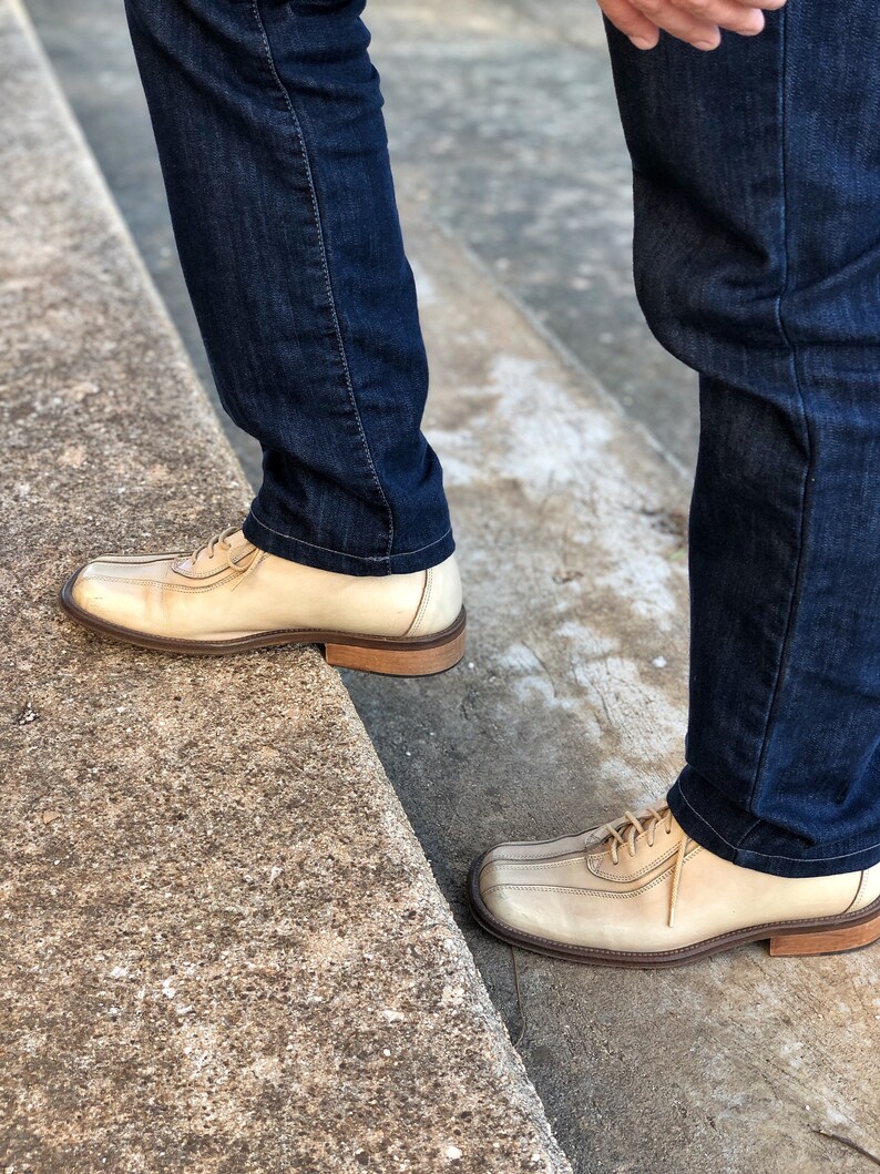 Vintage Vero Cuoio Mens Shoes Italian Leather Ankle Boots Etsy