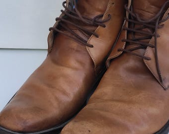 Vero Cuoio Ankle Boots Men Italian Leather Shoes EU -44, US  display picture 1
