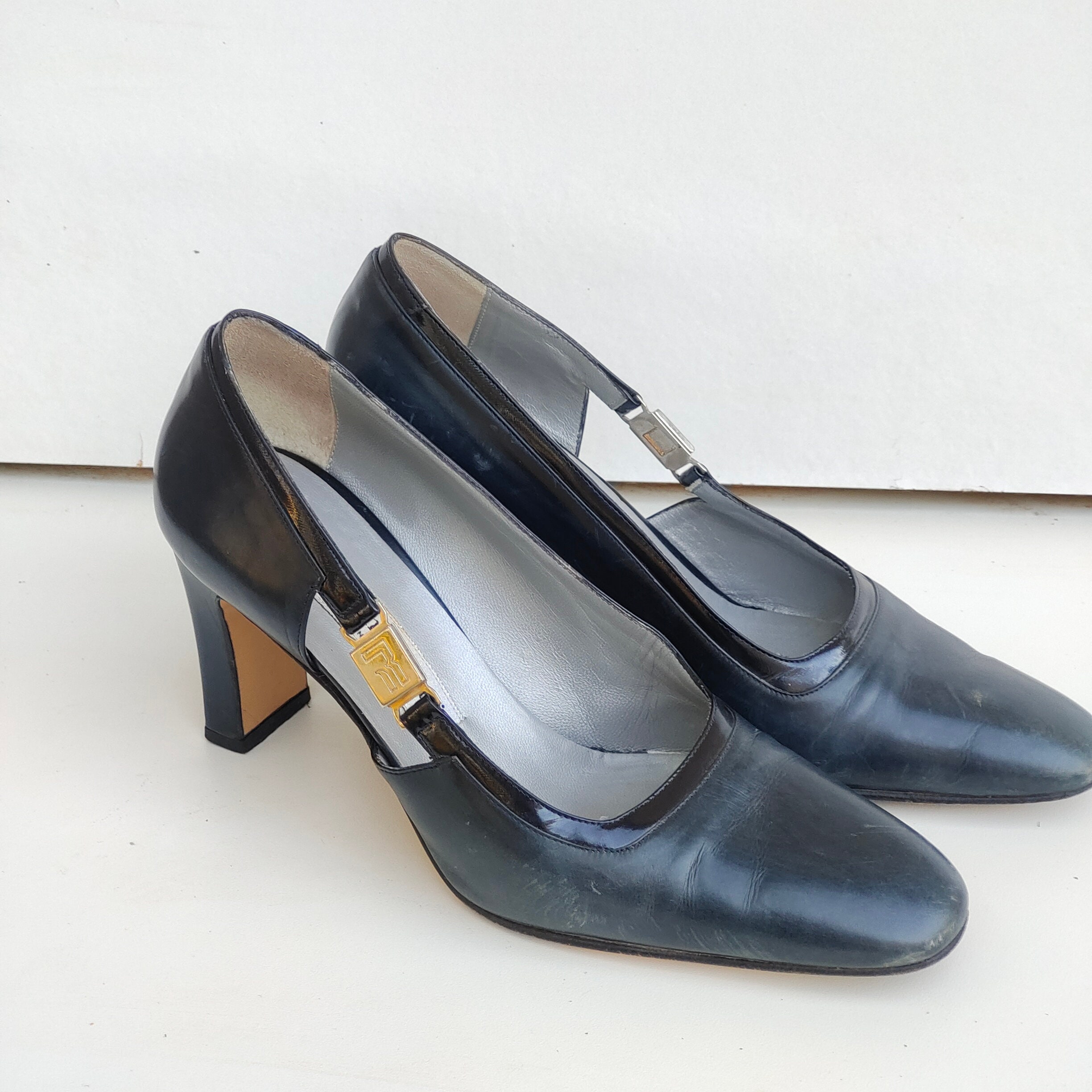 Woman Vero Cuoio Shoes Italian Leather Size 38 (7,5 ) Marino Woman Vero Cuoio Shoes Italian Leather Size 38 (7,5 ) Marino