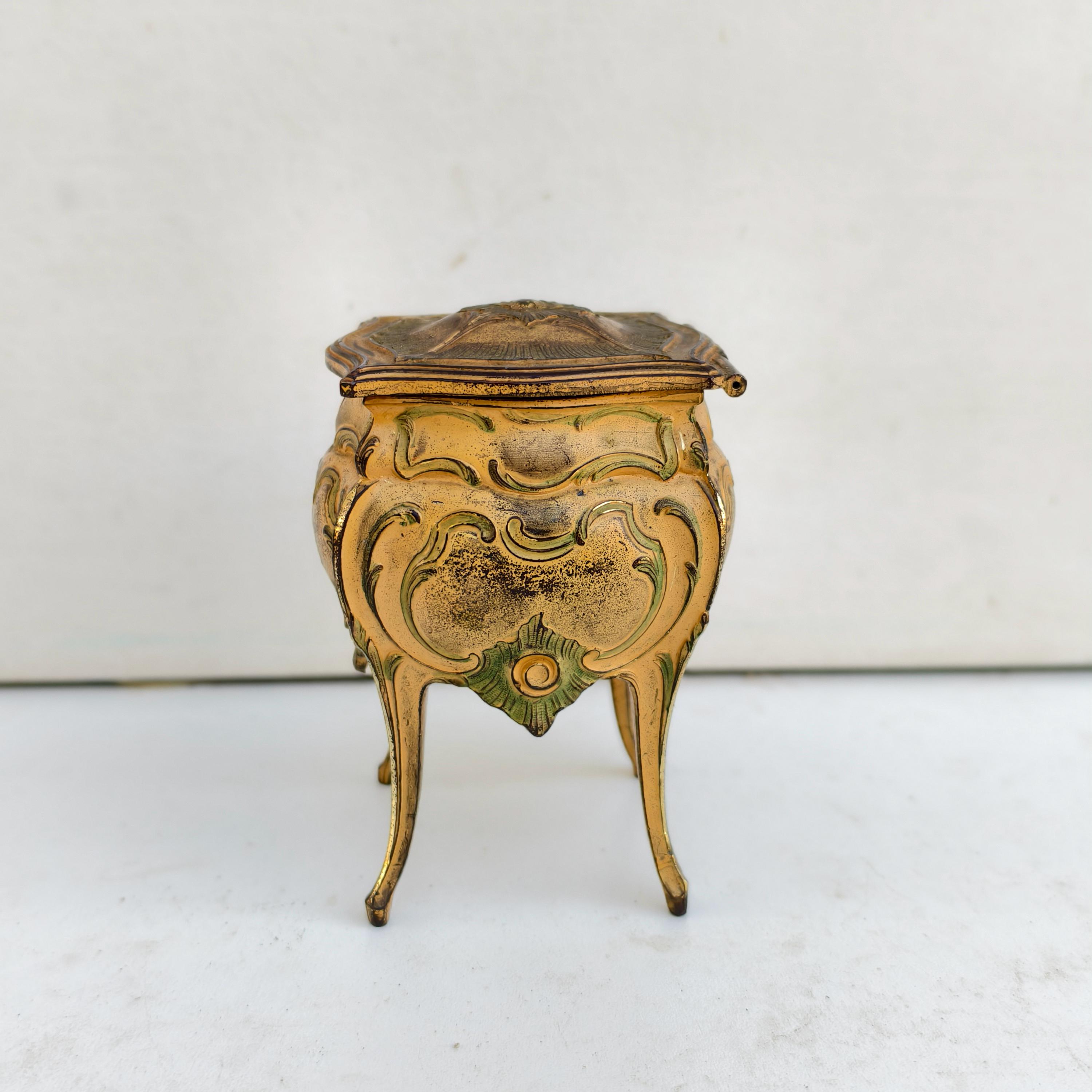 アンティークブロンズジュエリーボックス：ロココ調フレンチバロック調