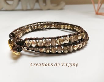 Chan Luu Crystal Gold style bacelet wrap