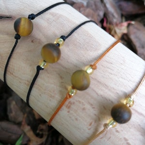 Armband med halvädelstenar Oeil de Tigre
