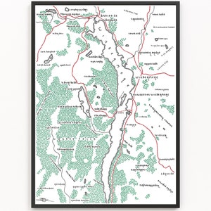 WINDERMERE (Lake) Map Print | Minimalist Map Art | Wall Art | Art Print