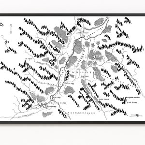 WHISTLER (CANADA) | Mountain Map | Minimalist Map Art | Wall Art | Art Print