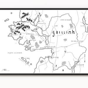 GAILLIMH (Galway), Ireland | County Map | Minimalist Map Art | Wall Art | Art Print