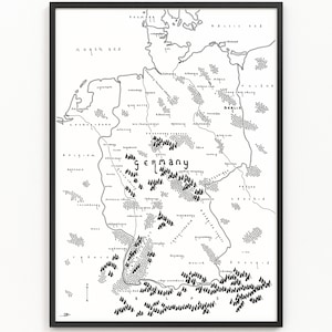 GERMANY Map Print | Country Map | Minimalist Map Art | Wall Art | Art Print