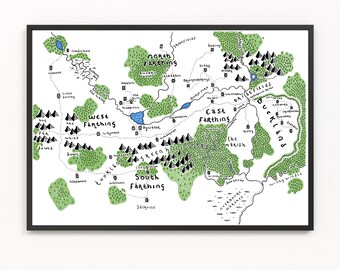 Map of the Shire - Etsy