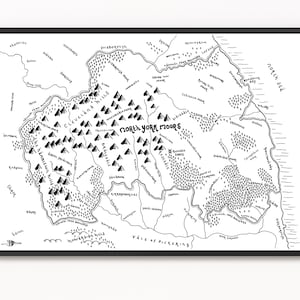 The NORTH YORK MOORS Map Print | National Park Map | Minimalist Map Art | Wall Art | Art Print