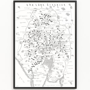 Carte imprimée des WAINWRIGHTS | Carte du parc national | Art cartographique minimaliste | Art mural | Impression artistique