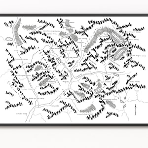 KHUMBU REGION NEPAL Karte Drucken | Minimalistische Karten Kunst | Wandkunst | Kunstdruck
