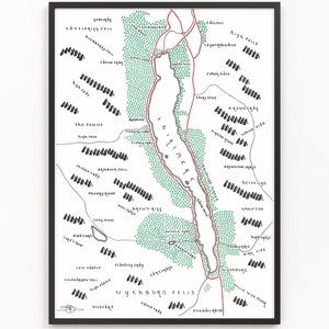 THIRLMERE Map Print | Minimalist Map Art | Wall Art | Art Print