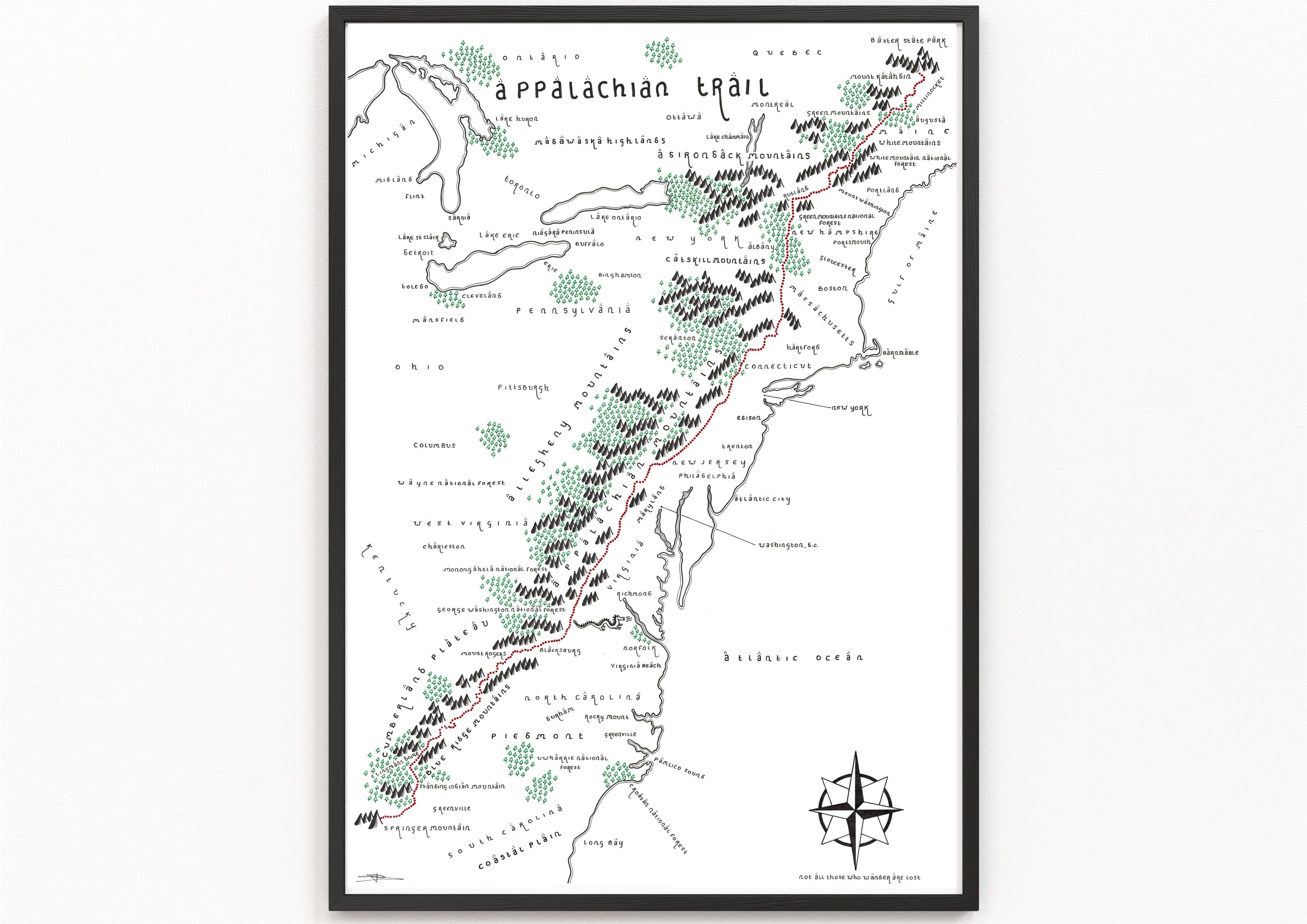 Appalachian Mountains Map