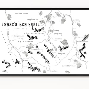 ISAAC'S TEA TRAIL Map Print | Trail Map | Minimalist Map Art | Wall Art ...