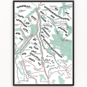 LOCH LOMOND Map Print | Minimalist Map Art | Wall Art | Art Print