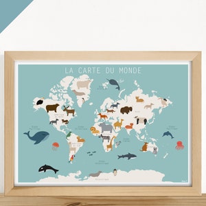 EDUCATIONAL POSTER The Map of the Animal World image 1