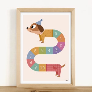 PÄDAGOGISCHES POSTER - „The Figures“ Zirkushund (Kinderzimmer, Schule, Kindergarten, Grundschule)