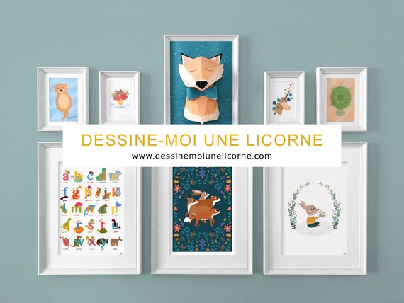 Kit 6 Affiches Pdf Alphabet Chiffres Couleurs Etsy